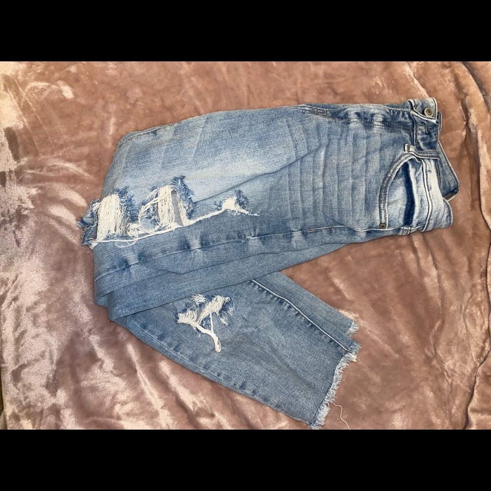 ripped ankle jeans